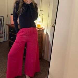 Aakaa Pink Wide Leg Pants